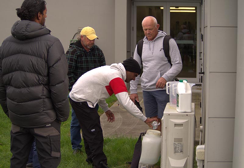 Spray Safe Training Trainer Ralph Bennett teaching Growsafe course
